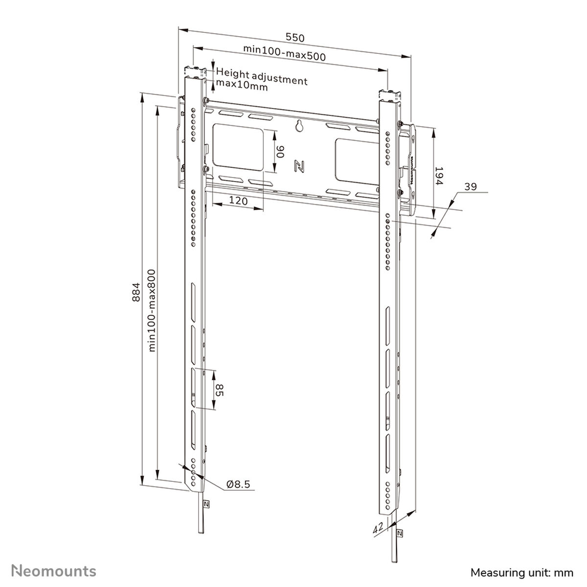 TV Mount Neomounts WL30-750BL18P 100 kg 98″