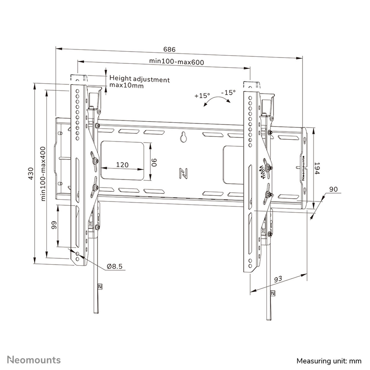 TV Mount Neomounts WL35-750BL16 42″ 86″