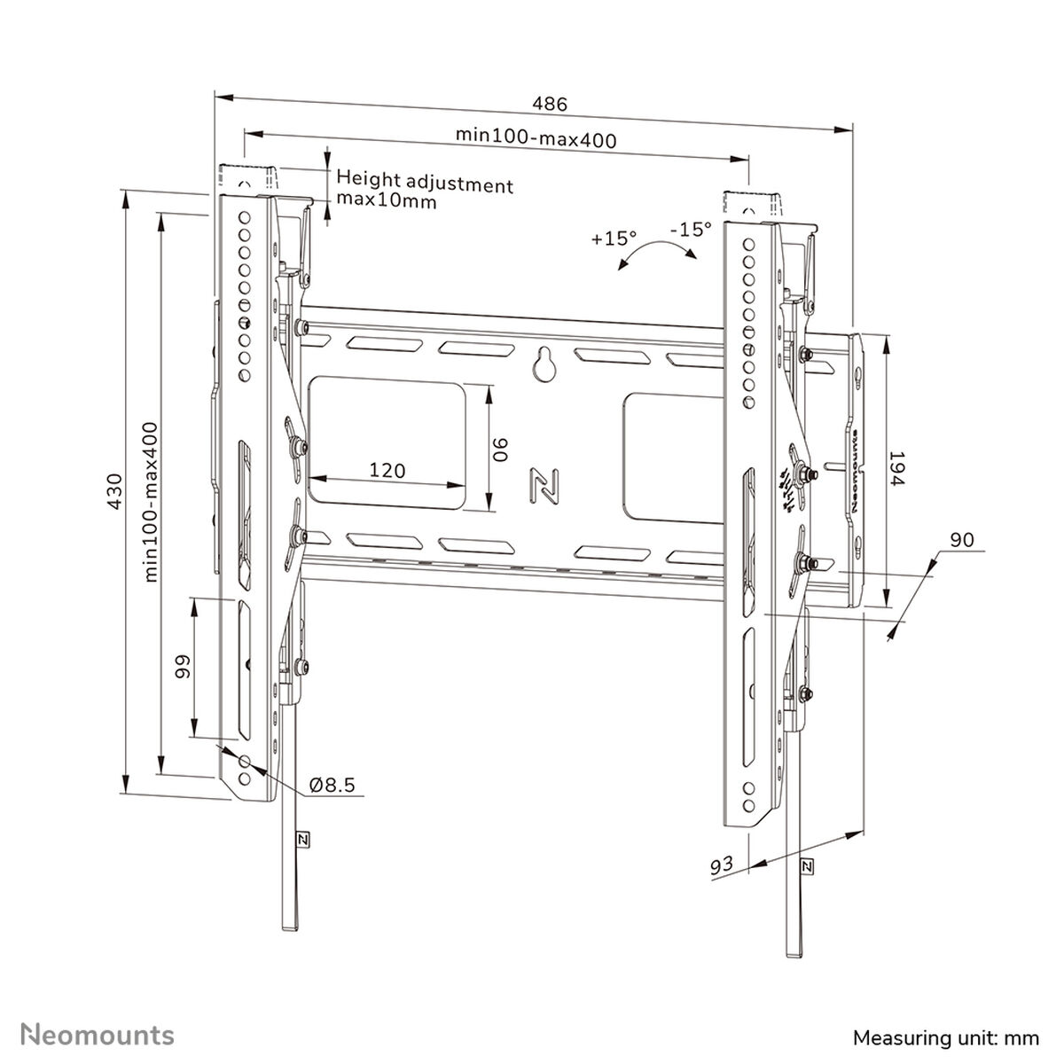 TV Mount Neomounts WL35-750BL14 32″ 75″ 100 kg