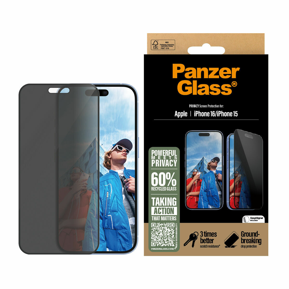 Mobile Screen Protector PanzerGlass iPhone 16 -15 Mobile Screen Protector PanzerGlass iPhone 16 -15