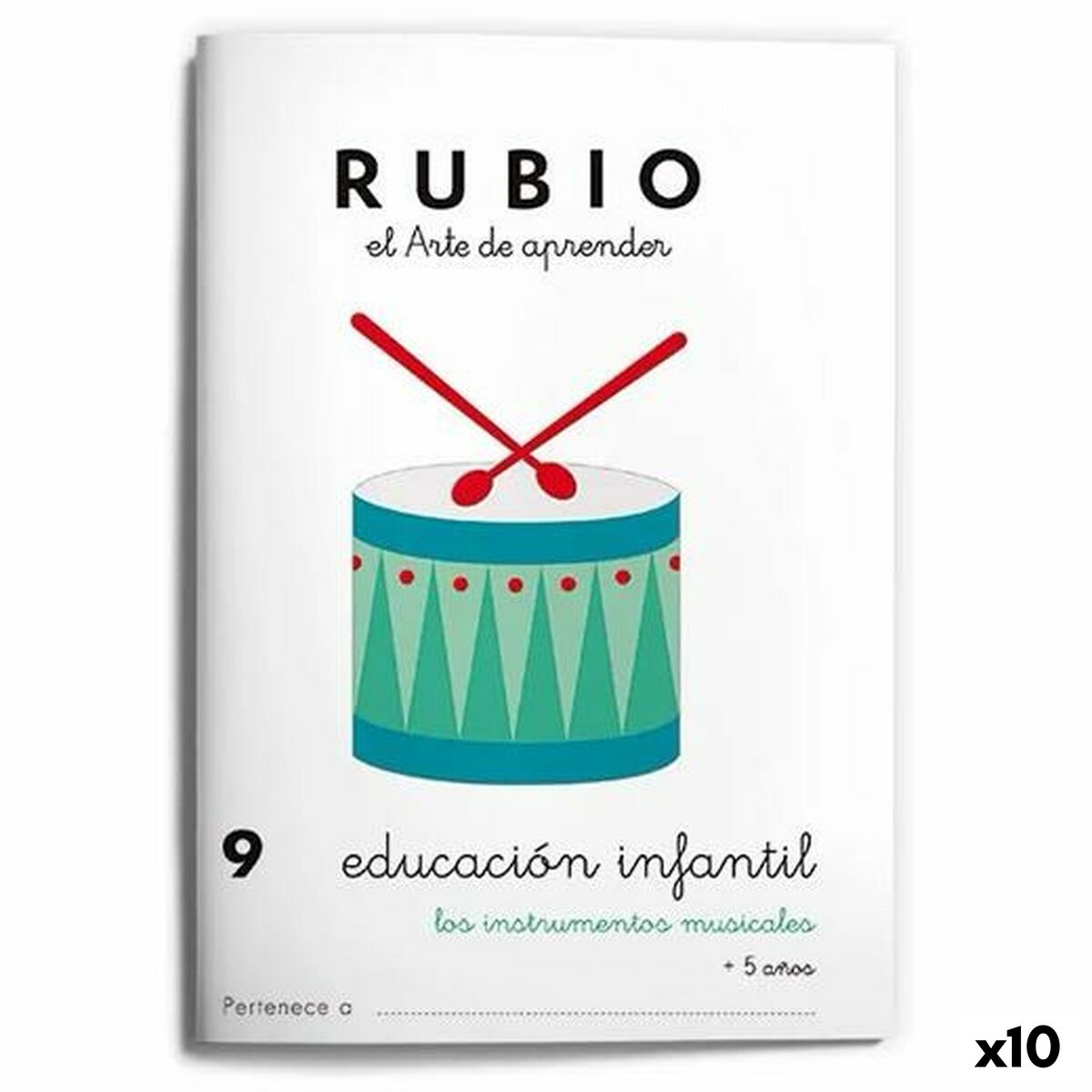 Early Childhood Education Notebook Rubio NÂº9 A5 Spanish (10 Units)