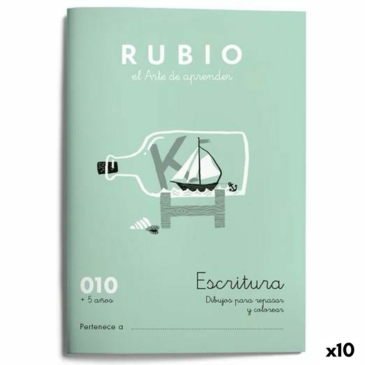 Writing and calligraphy notebook Rubio NÂº10 A5 Spanish 20 Sheets (10 Units)
