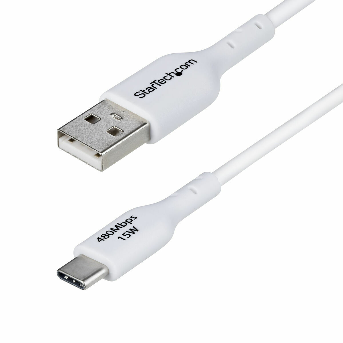 USB Cable Startech USB2AC1MNCWHE White 1 m USB Cable Startech USB2AC1MNCWHE White 1 m