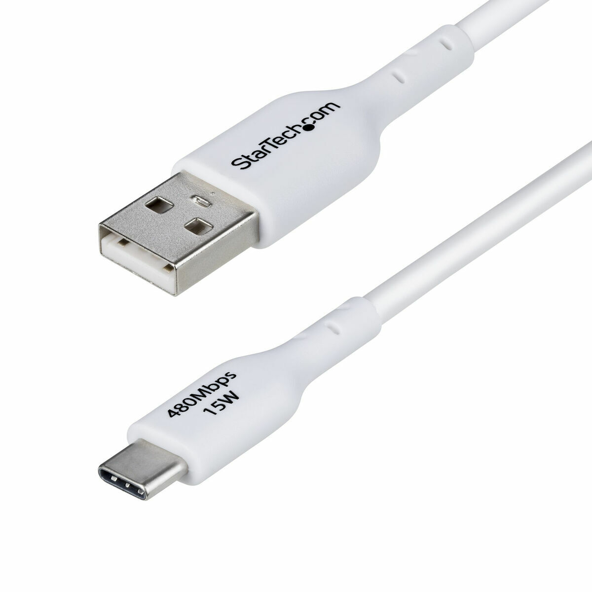 USB Cable Startech USB2AC2MNCWHE White 2 m USB Cable Startech USB2AC2MNCWHE White 2 m