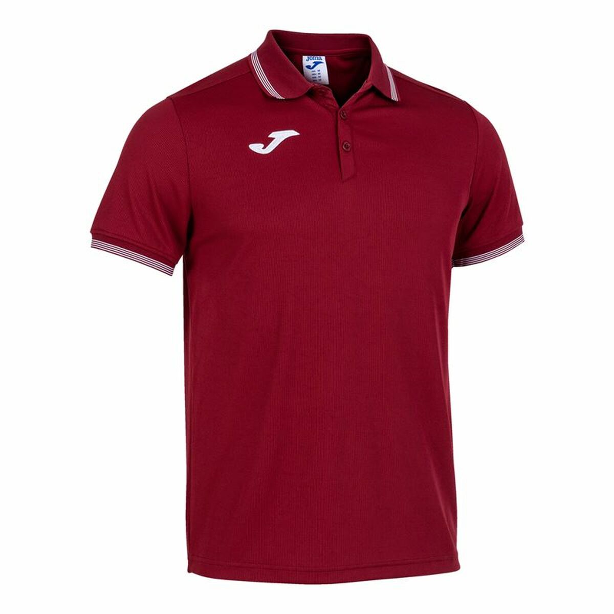 Mens Short Sleeve Polo Shirt Joma Sport Campus III Maroon L