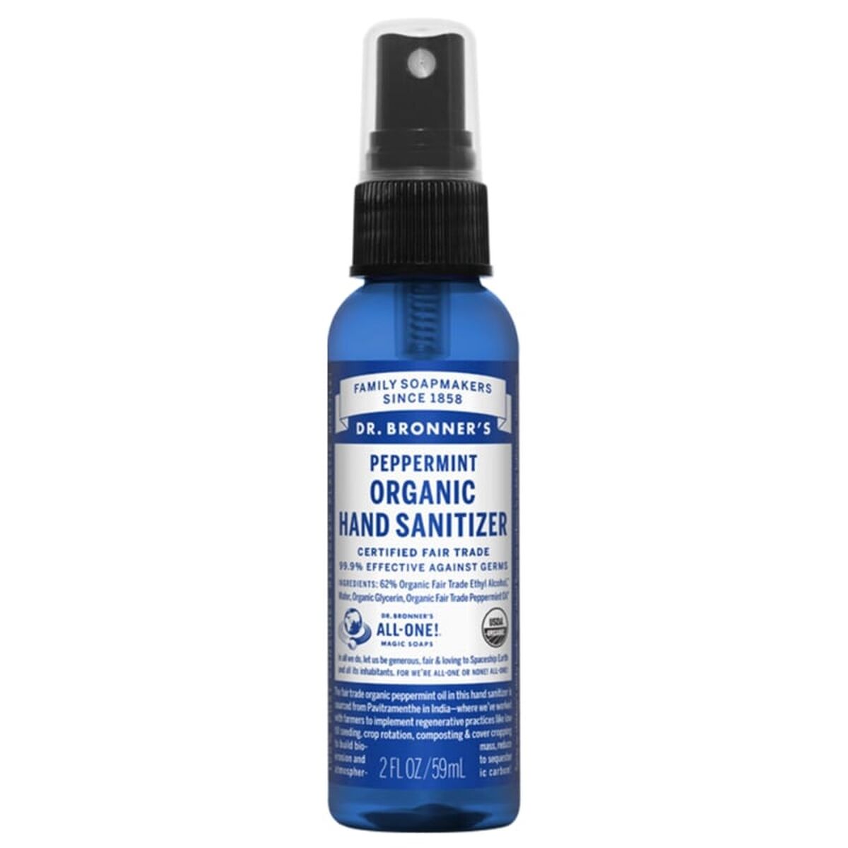 Sterilising Hand Lotion Dr Bronner’s Peppermint 60 ml