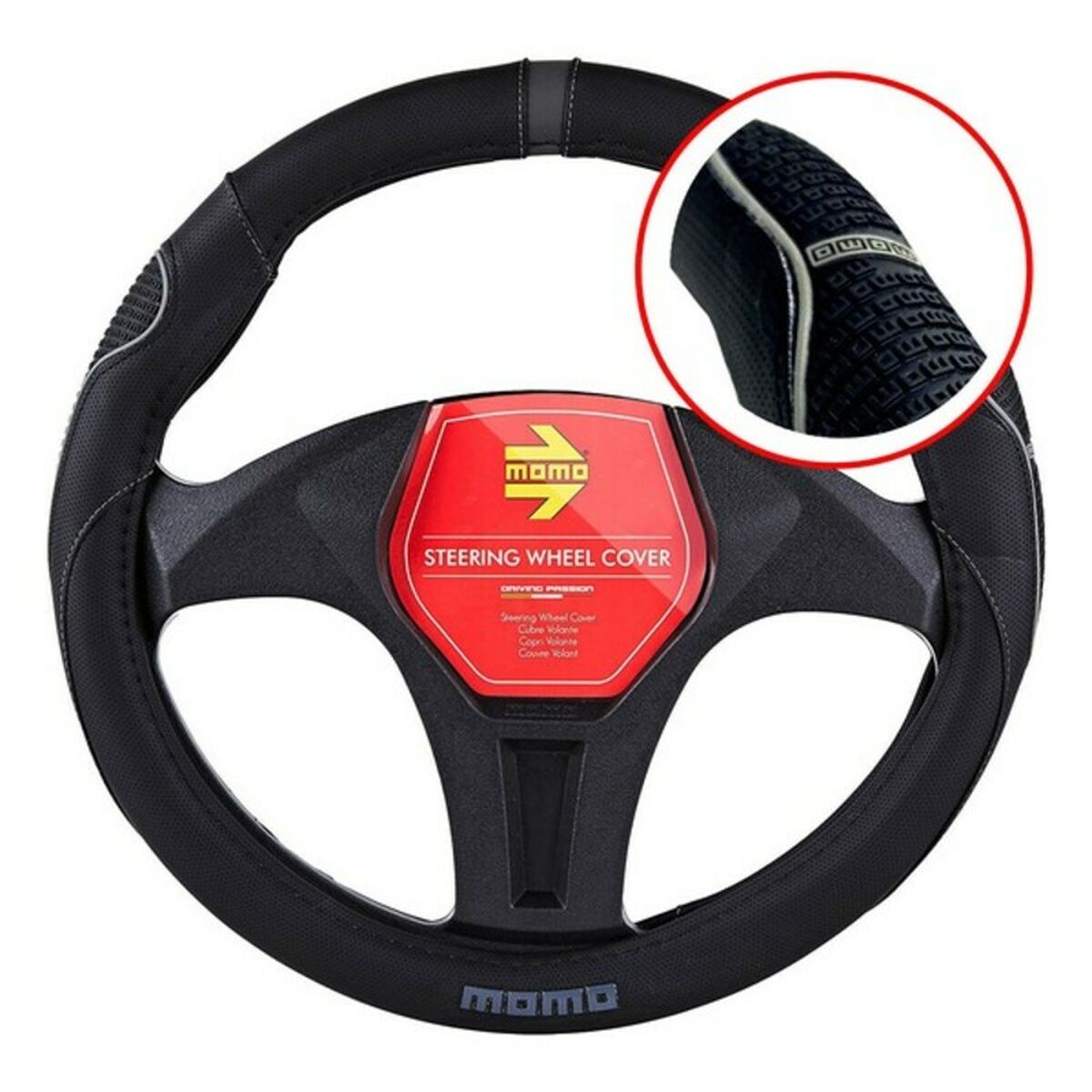 Steering Wheel Cover MOMO SWC014BG Black Steering Wheel Cover MOMO SWC014BG Black