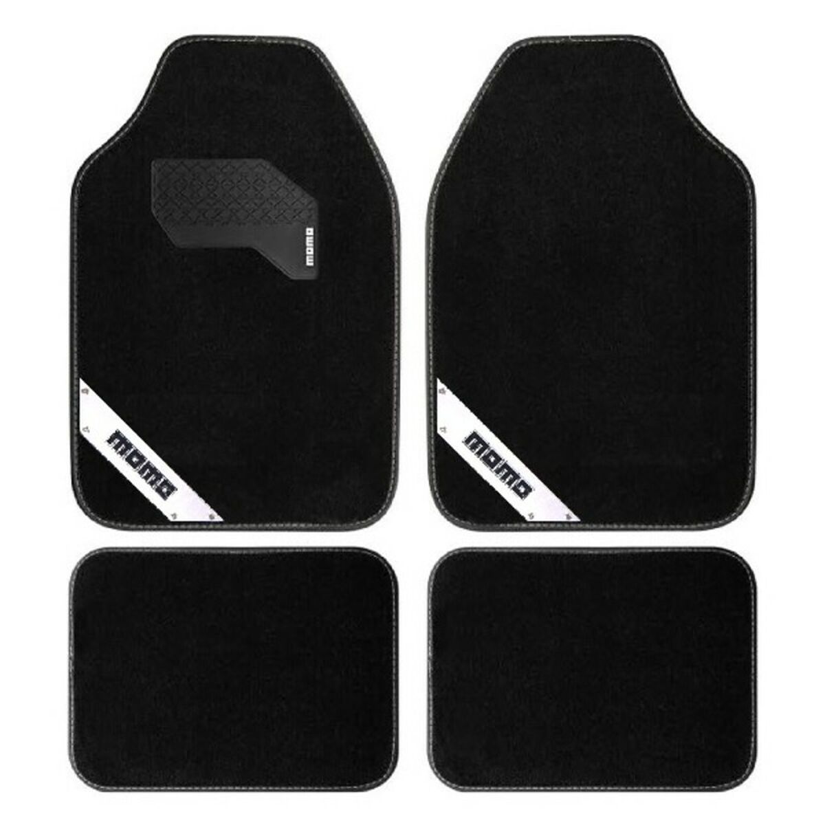 Car Floor Mat MOMO MOMLCM012BW White Black Universal Car Floor Mat MOMO MOMLCM012BW White Black Universal