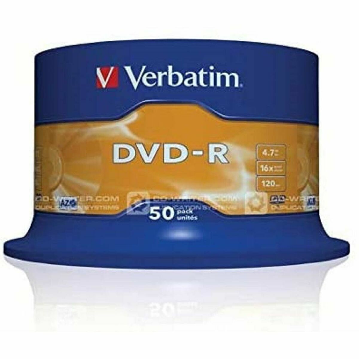 DVD-R Verbatim DVD-R Matt Silver 16x Silver (50 Units) DVD-R Verbatim DVD-R Matt Silver 16x Silver (50 Units)