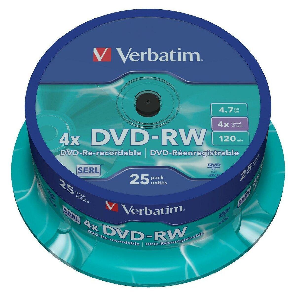 DVD-RW Verbatim 25 Units Multicolour 4,7 GB 4x DVD-RW Verbatim 25 Units Multicolour 4,7 GB 4x