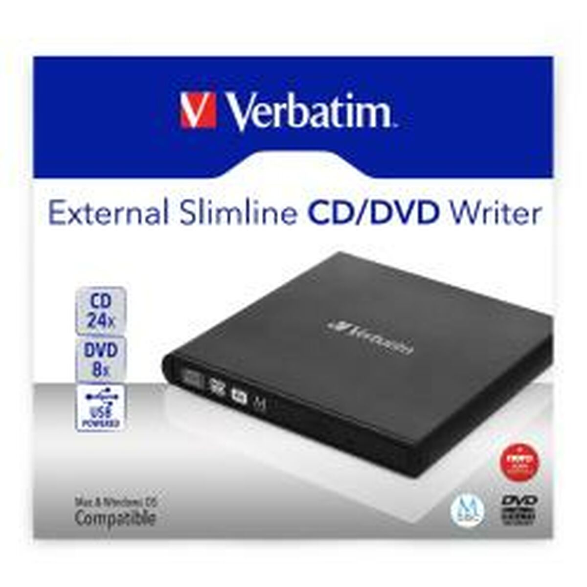 External Recorder Verbatim Slimline CD/DVD 24x External Recorder Verbatim Slimline CD/DVD 24x