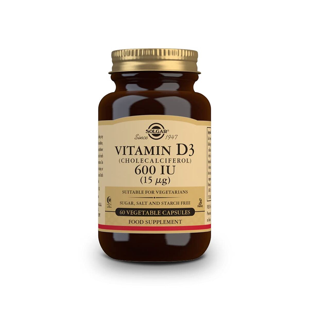 Vitamin D3 (Cholecalciferol) Solgar 600 iu 60 Capsules