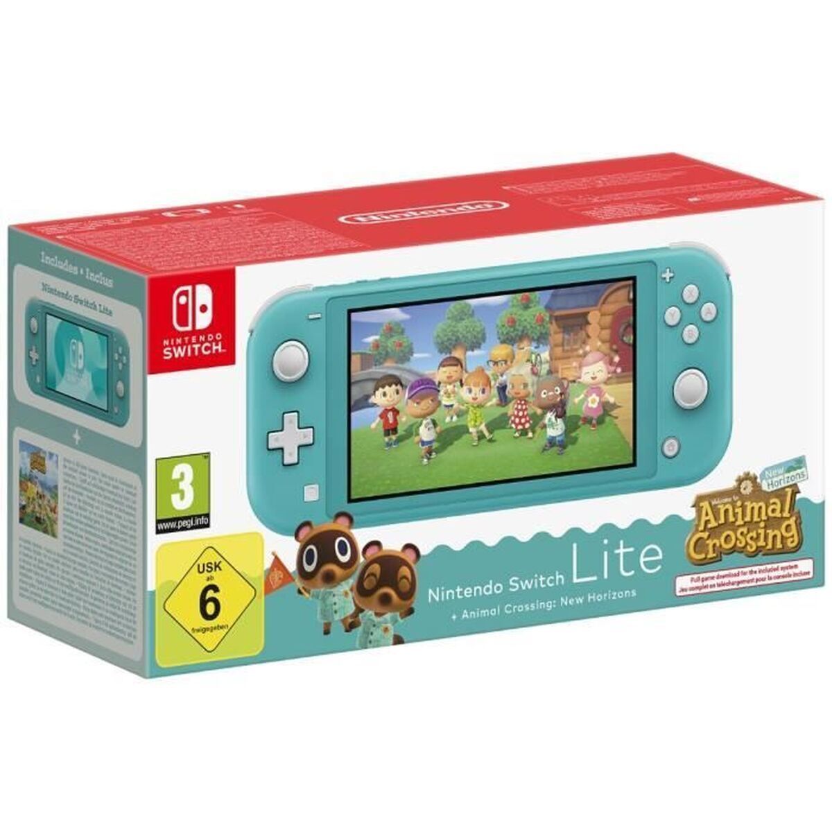 Nintendo Switch Lite + Animal Crossing Nintendo 45496546083 Turquoise Nintendo Switch Lite + Animal Crossing Nintendo 45496546083 Turquoise