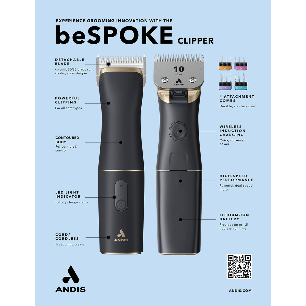 Hair clipper for pets Andis BESPOKE Black