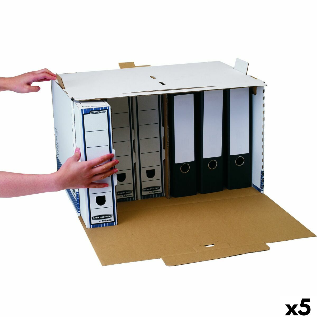 File Box Fellowes    Blue White 5 Units (33,5 x 55,7 x 38,9 cm)