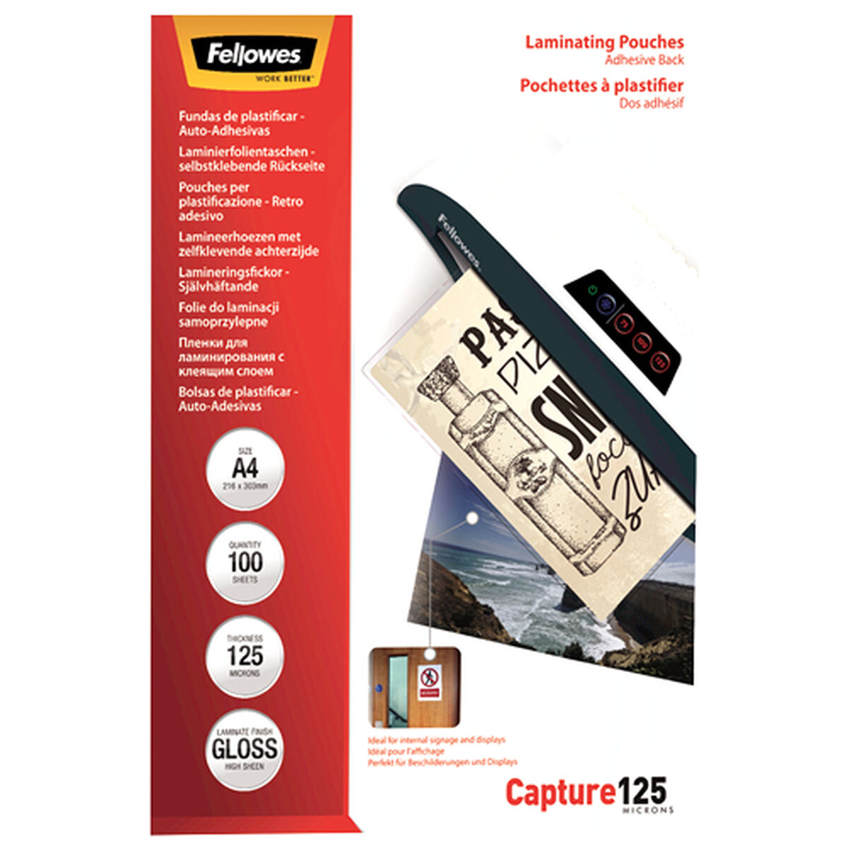 Laminating sleeves Fellowes 5328901 Transparent A4 (100 Units) Laminating sleeves Fellowes 5328901 Transparent A4 (100 Units)