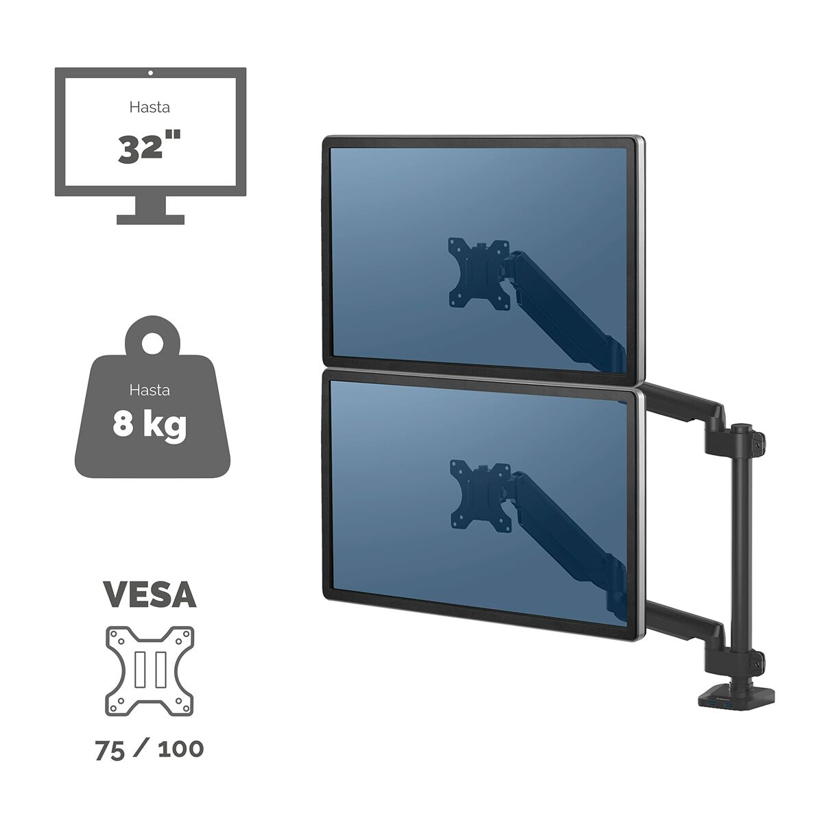 Screen Table Support Fellowes 8043401 Black 27″