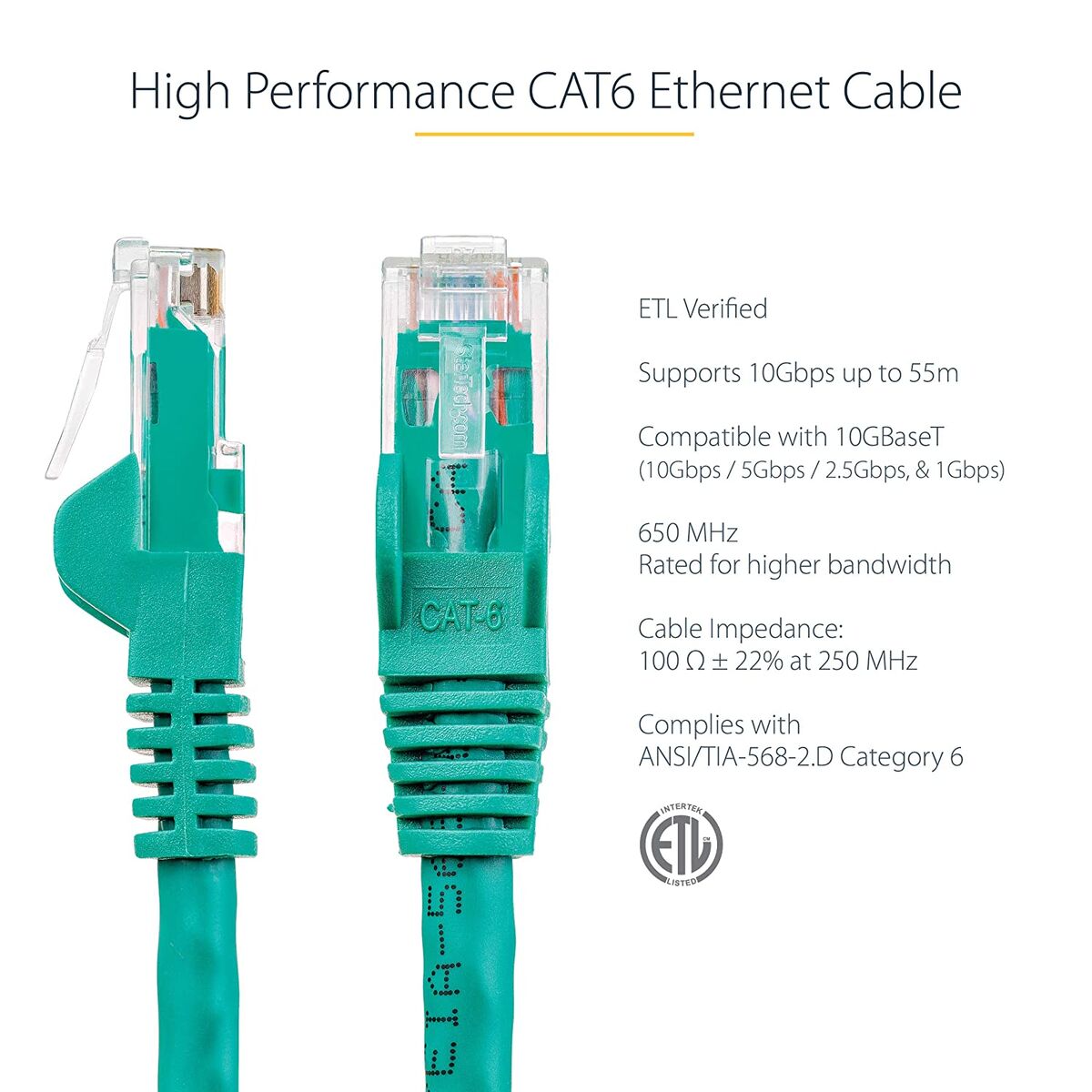 UTP Category 6 Rigid Network Cable Startech N6PATC7MGN Green 7 m