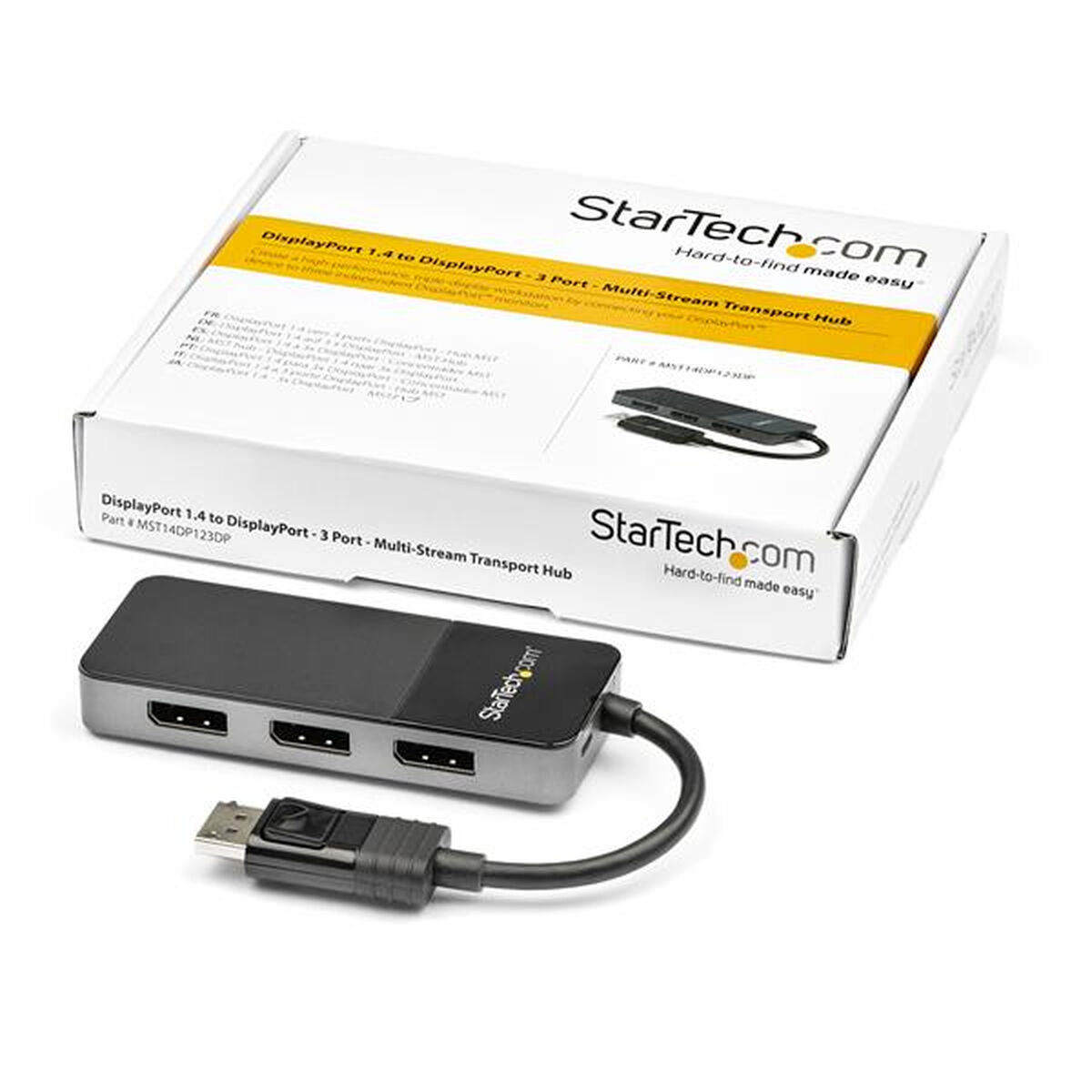USB Hub Startech MST14DP123DP Grey