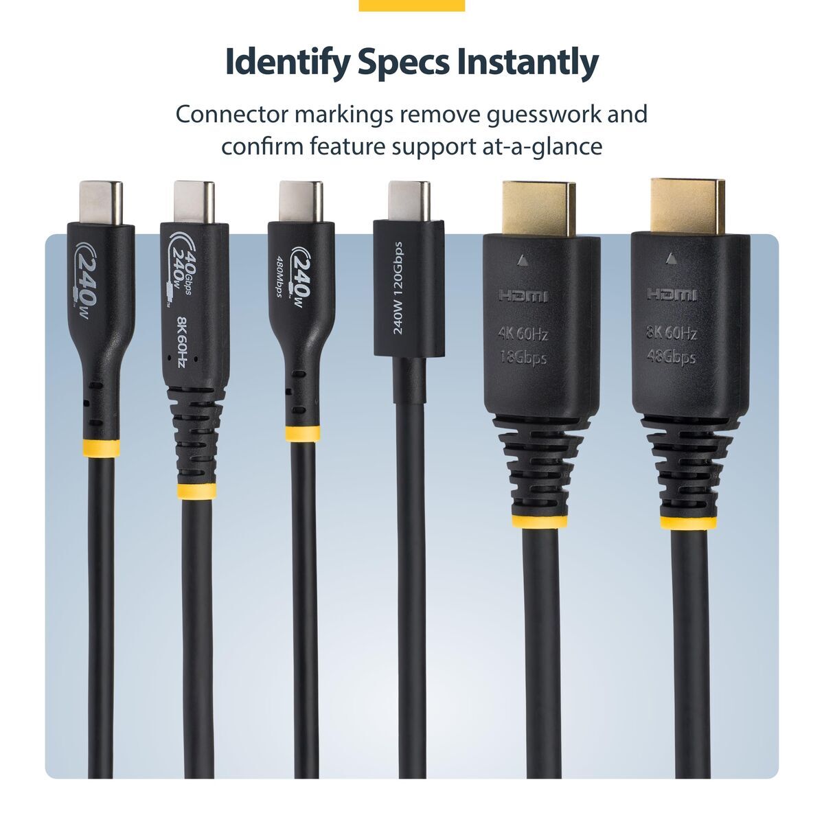 HDMI Cable Startech HDMI21-CBL-8K60-50CM Black
