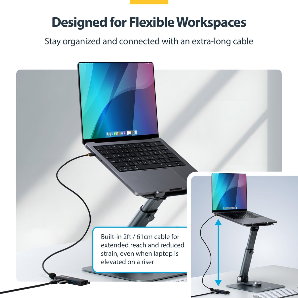 USB Hub Startech H5C4A-USB-HUB-2 Black