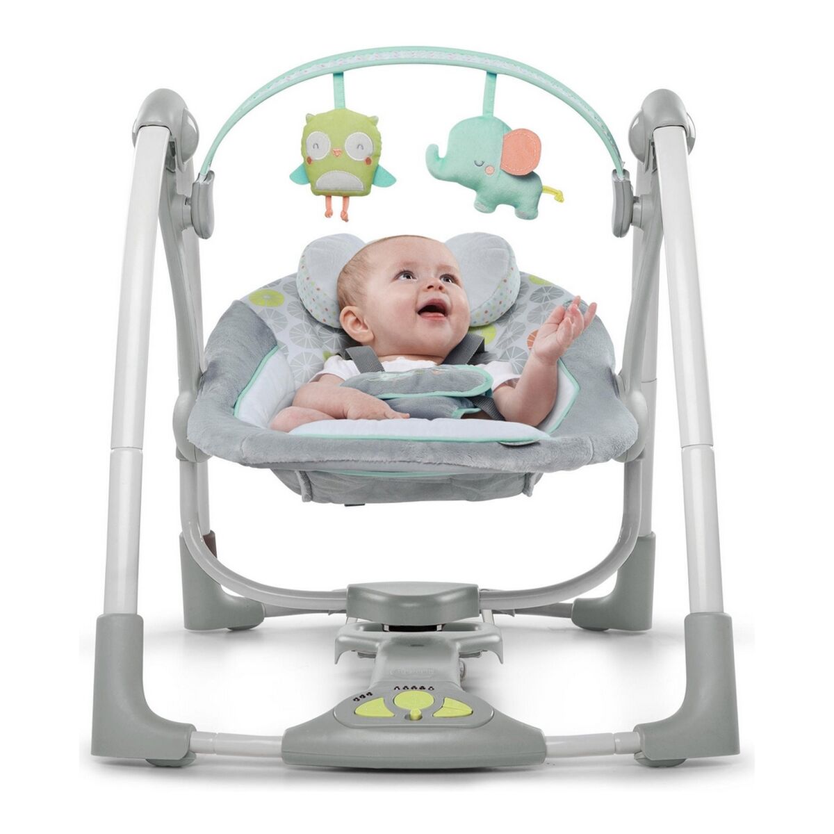 Rocking Chair Ingenuity Compact Swing – Hugs & Hoots White Grey