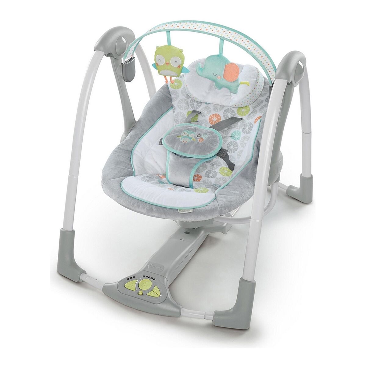 Rocking Chair Ingenuity Compact Swing – Hugs & Hoots White Grey