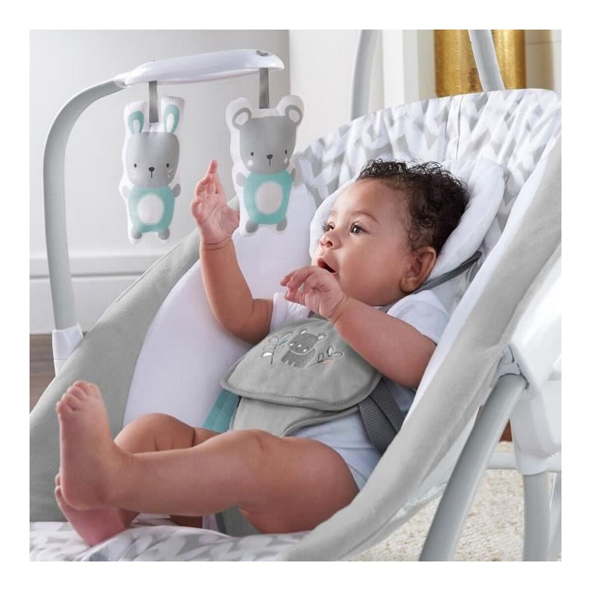 Rocking Chair Ingenuity 2-in-1 Swing Lounger – Raylan Grey White