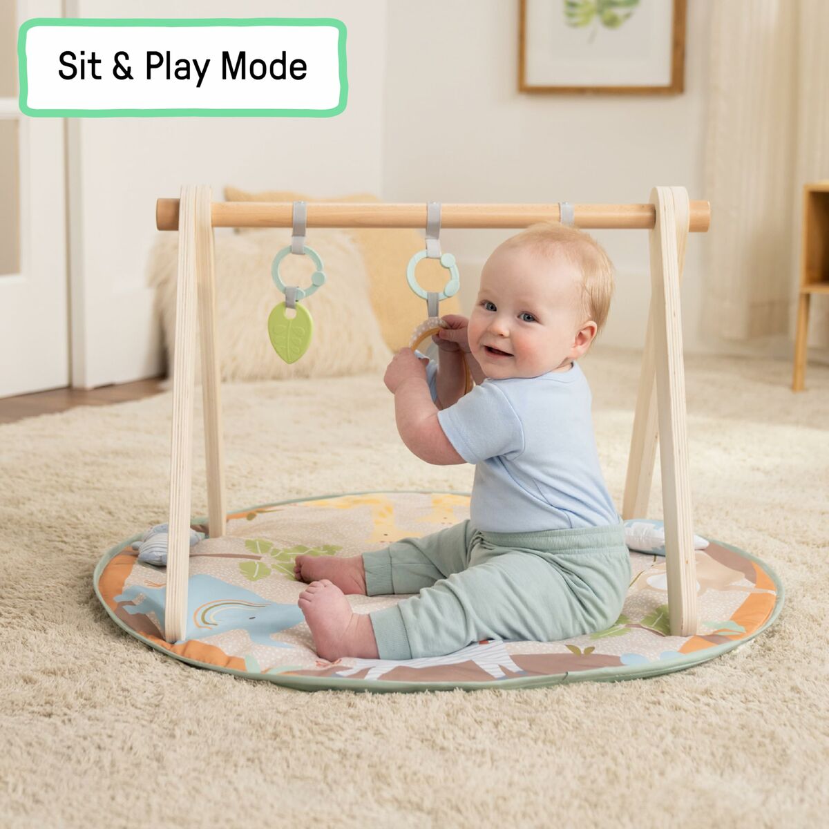 Play mat Ingenuity WonderWood 81,3 x 81,3 x 47 cm Multicolour