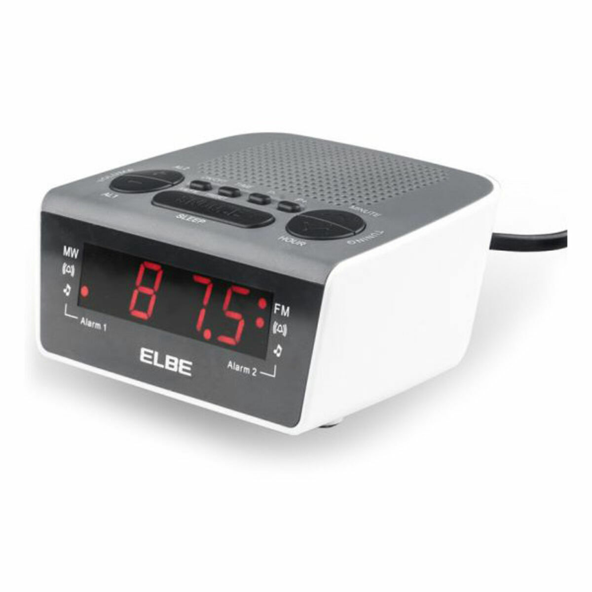 Clock-Radio ELBE CR-932 AM/FM White Clock-Radio ELBE CR-932 AM/FM White