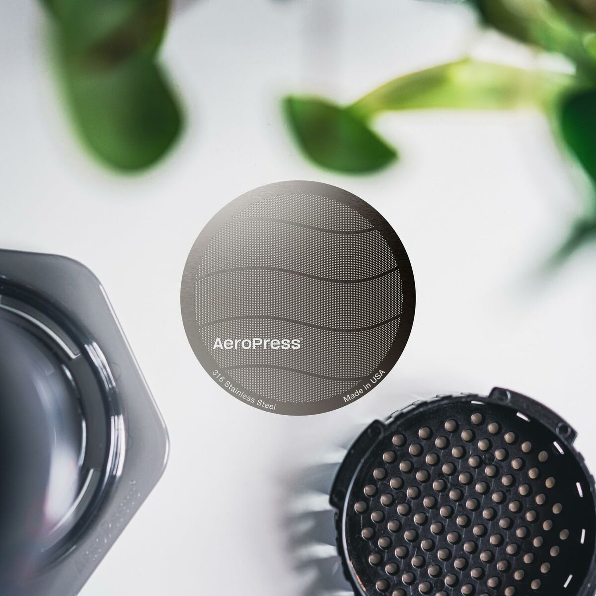 Coffee Maker Filter Aeropress 085276081885 Grey Stainless steel 1 Piece