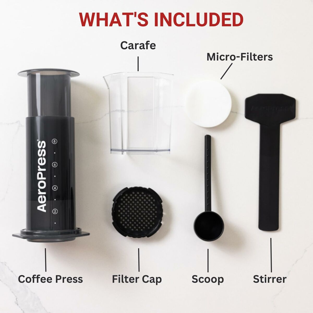 Portable Coffee Maker Aeropress XL Black Transparent Natural rubber polypropylene