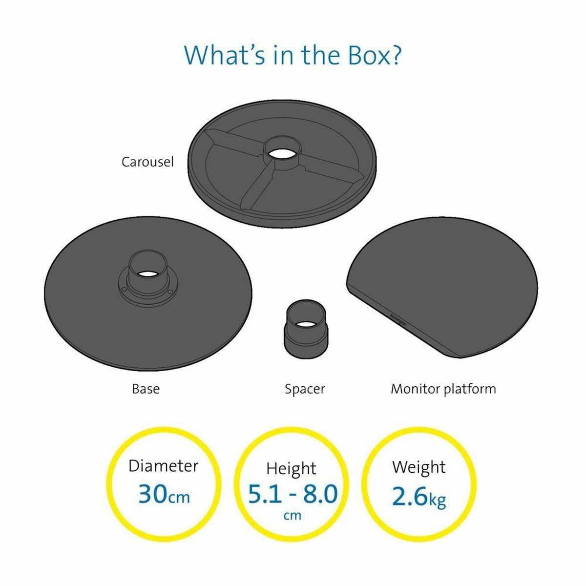 Non-slip Mat Kensington K52787WW Black Non-slip Mat Kensington K52787WW Black