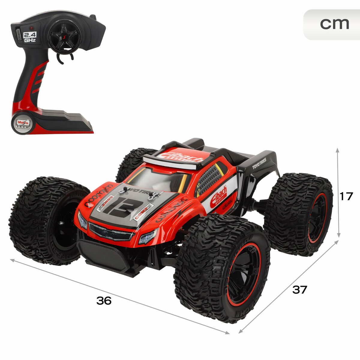 Remote-Controlled Car Maisto Trophy Truck Red 1:14 37 x 17 x 36 cm 2,4 GHz
