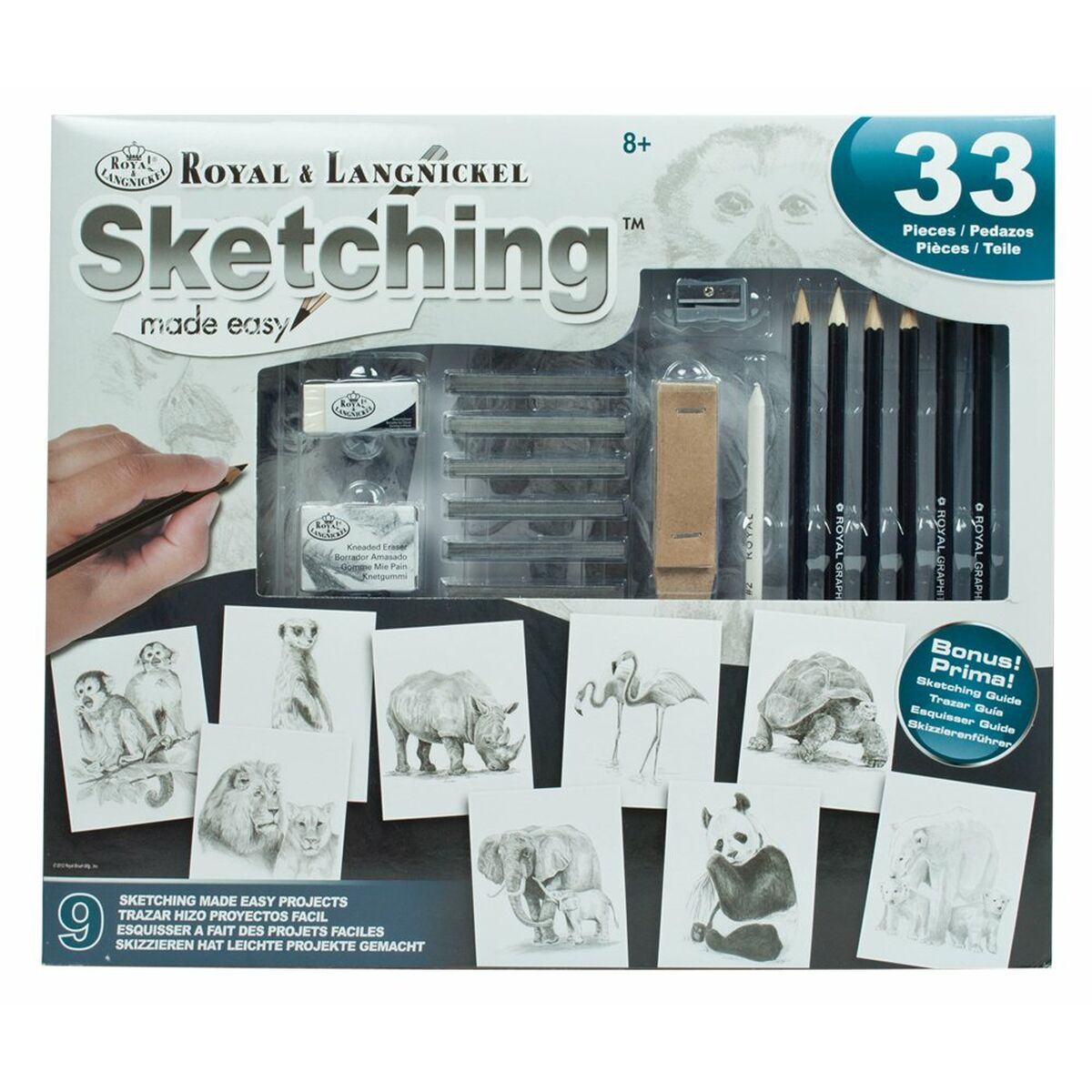 Drawing Set Royal & Langnickel SKETCHING MADE EASY 33 Pieces Drawing Set Royal & Langnickel SKETCHING MADE EASY 33 Pieces