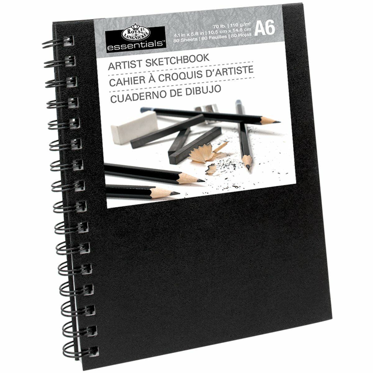 Drawing Pad Royal & Langnickel Black A6 Drawing Pad Royal & Langnickel Black A6