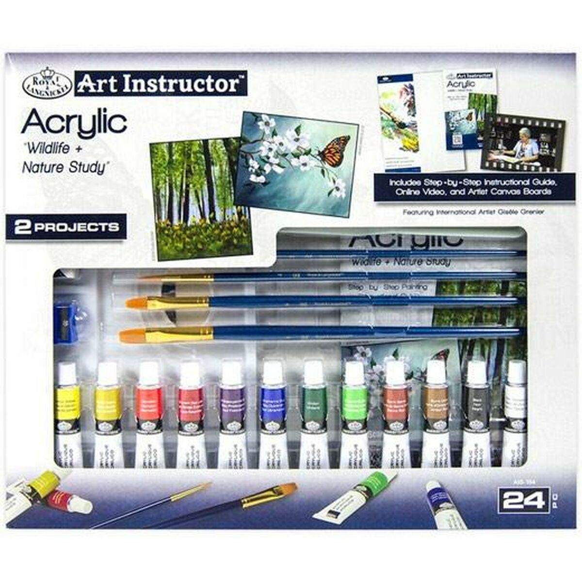 Acrylic Paint Set Royal & Langnickel Art Instructor 24 Pieces Multicolour Acrylic Paint Set Royal & Langnickel Art Instructor 24 Pieces Multicolour