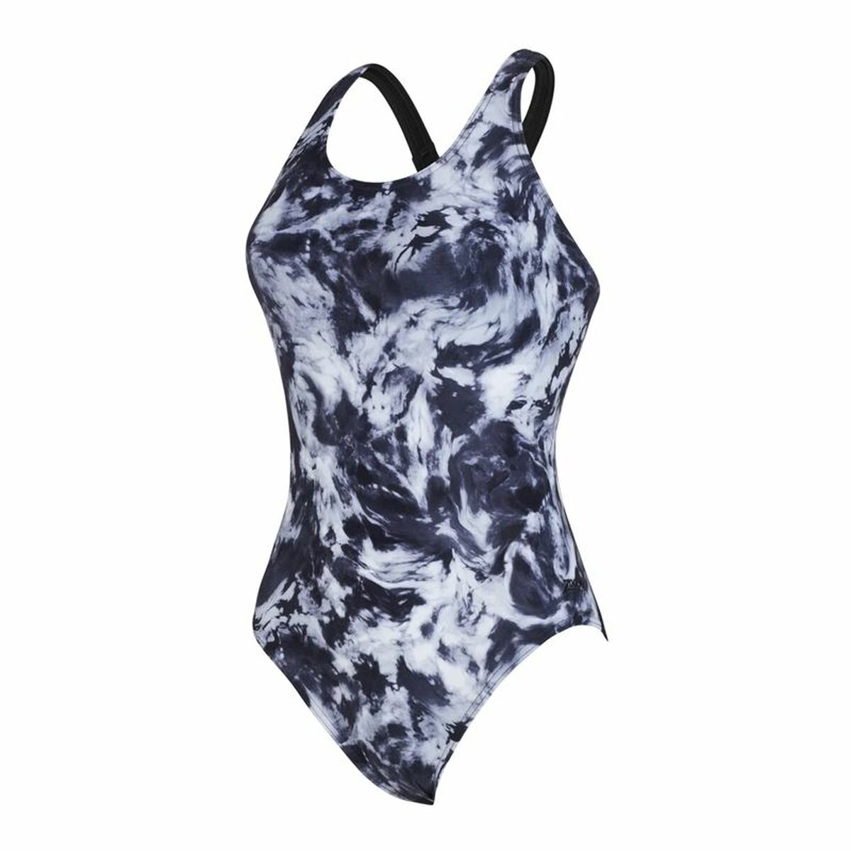 Womens Bathing Costume Zoggs Marble Powerback Womens Bathing Costume Zoggs Marble Powerback