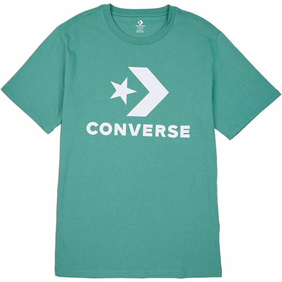 Unisex Short Sleeve T-Shirt Converse Standard Fit Center Front Large Green Unisex Short Sleeve T-Shirt Converse Standard Fit Center Front Large Green