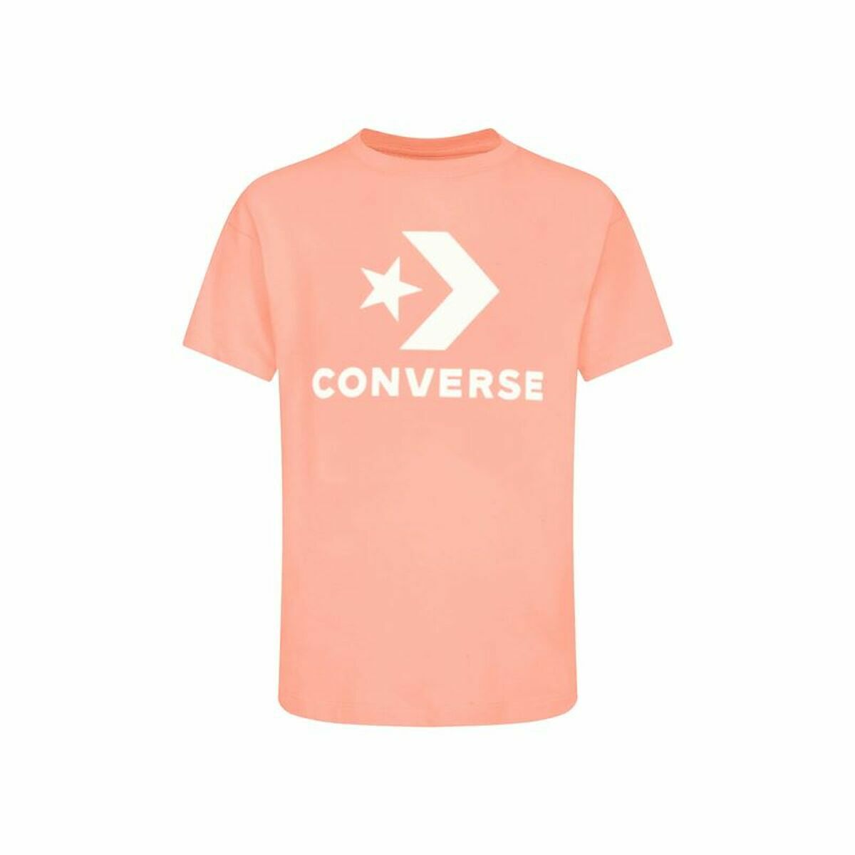 Unisex Short Sleeve T-Shirt Converse Standard Fit Center Front Large Salmon Unisex Short Sleeve T-Shirt Converse Standard Fit Center Front Large Salmon