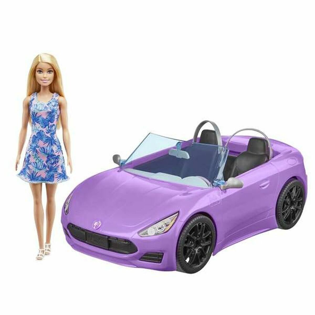 Doll Barbie And Her Purple Convertible Doll Barbie And Her Purple Convertible