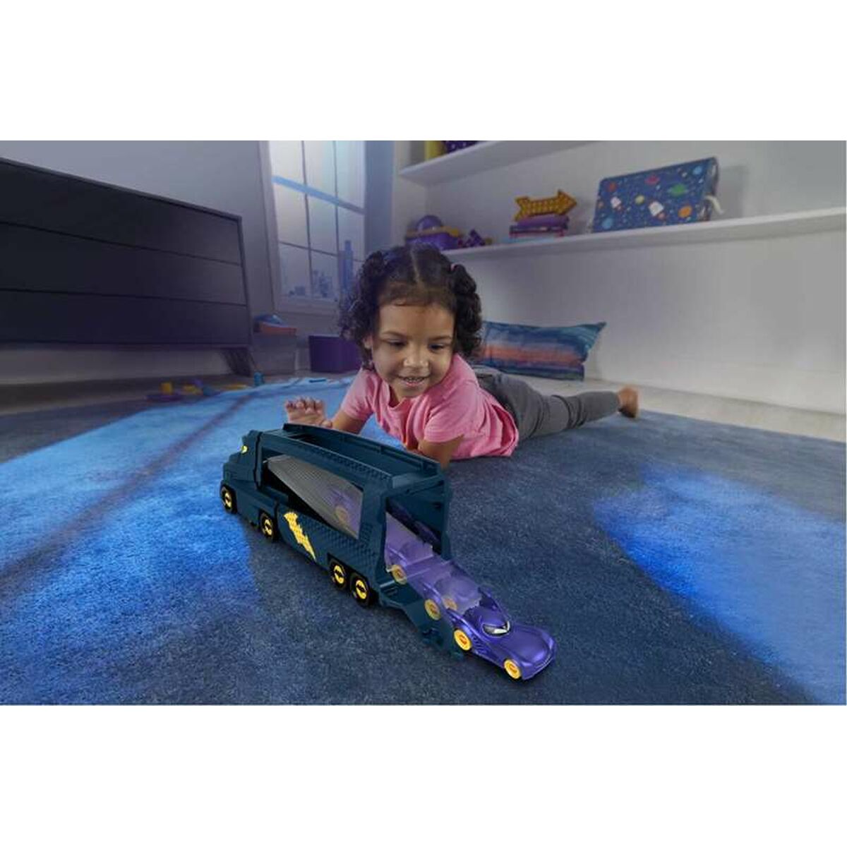 Vehicle Carrier Truck Fisher Price Batwheels Big Big Bam noir