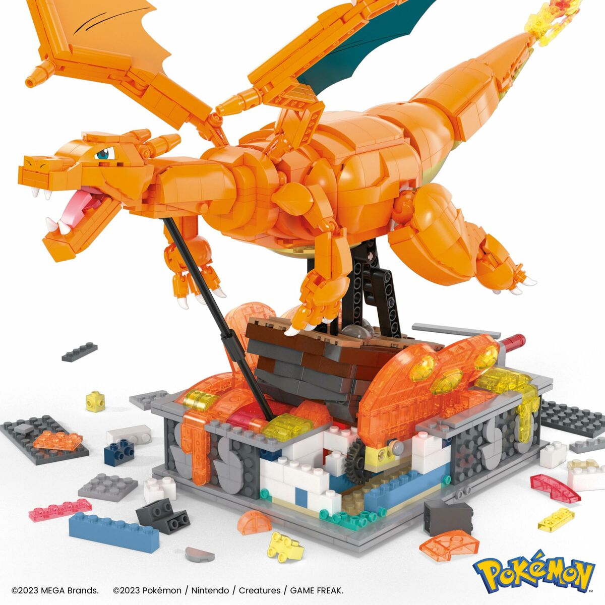 Construction kit Pokémon Mega Construx –  Motion Charizard 1664 Pieces