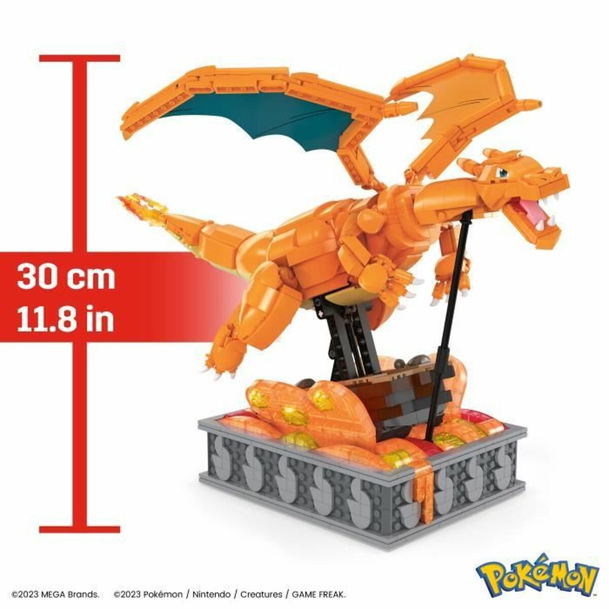 Construction kit Pokémon Mega Construx –  Motion Charizard 1664 Pieces