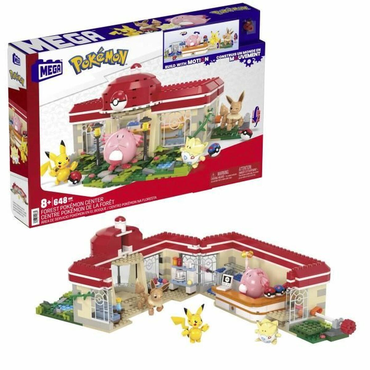 Construction kit Pokémon Mega Construx – Forest Pokémon Center 648 Pieces