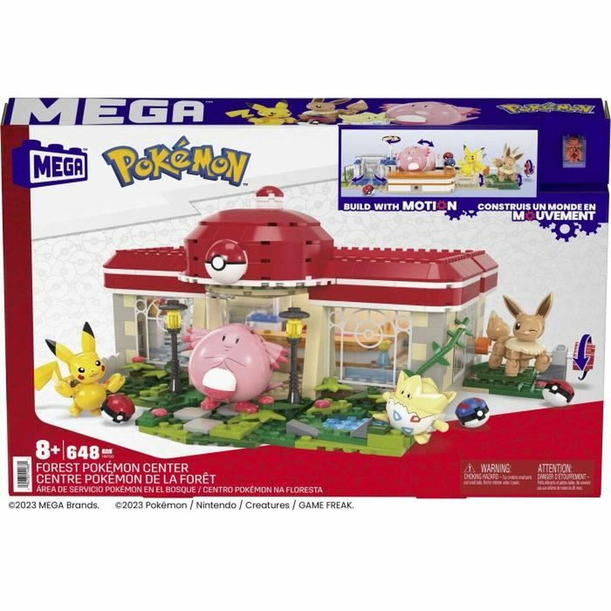 Construction kit Pokémon Mega Construx – Forest Pokémon Center 648 Pieces