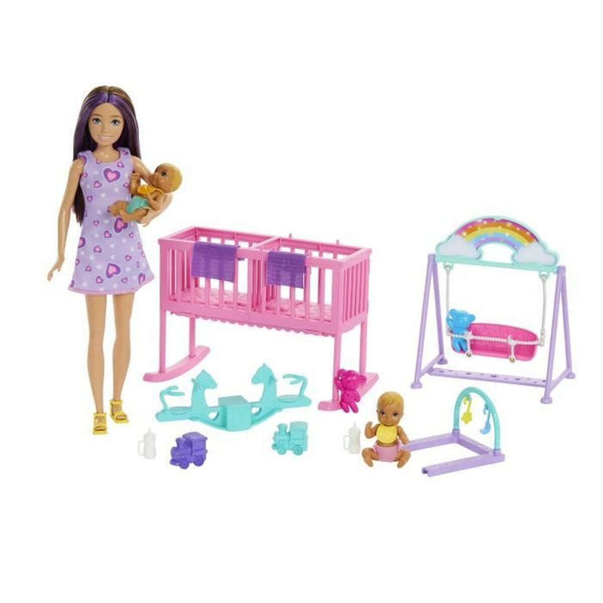 Baby Doll with Accessories Barbie The Twins’ Room-Skipper Playset