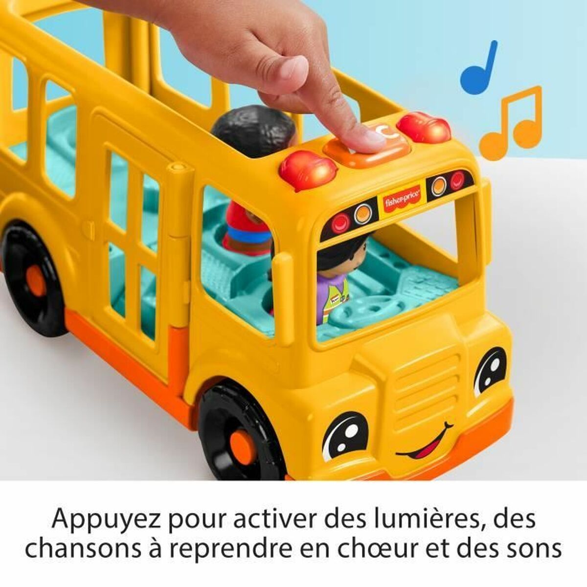 Action Figure Fisher-Price Little People-El autobs escolar-Vehculo de empuje musical HYT03