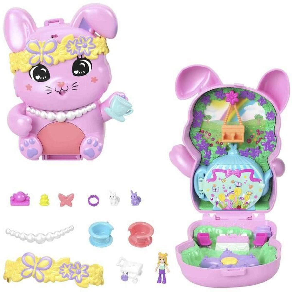 Playset Polly Pocket Tea Time Rabbit Box Playset Polly Pocket Tea Time Rabbit Box