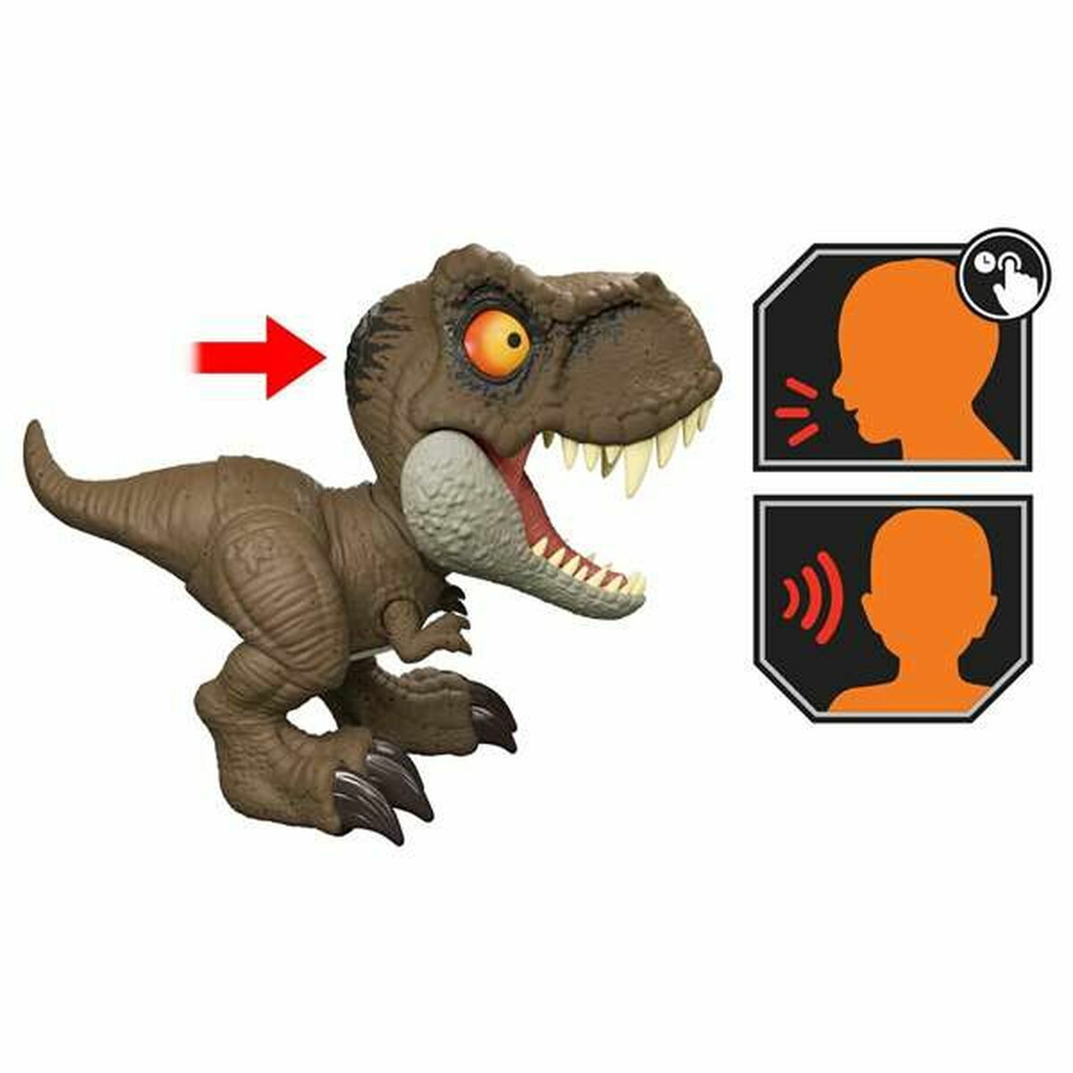 Dinosaur Mattel Jurassic World Roar Command T-Rex 21,59 x 22,23 x 10,16 cm